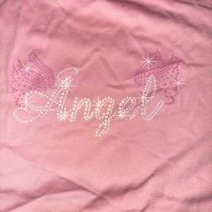 Women’s Baby Pink 🎀 Angel 👼 Tank Top Size XXL NEW Casual Polyester Strapless
